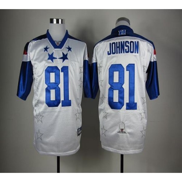 Lions #81 Calvin Johnson White 2012 Pro Bowl Stitched NFL Jersey