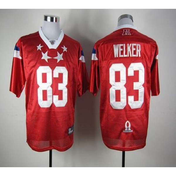 Patriots #83 Wes Welker Red 2012 Pro Bowl Stitched NFL Jersey
