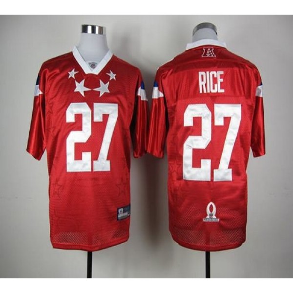 Ravens #27 Ray Rice Red 2012 Pro Bowl Stitched NFL Jersey