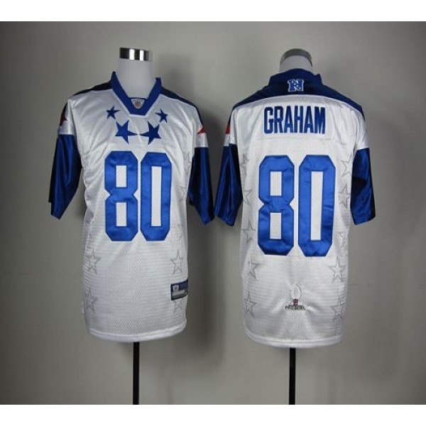 Saints #80 Jimmy Graham White 2012 Pro Bowl Stitched NFL Jersey
