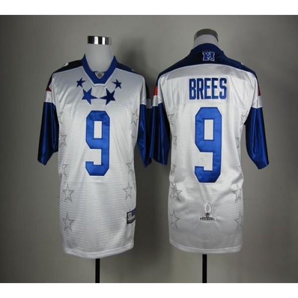 Saints #9 Drew Brees White 2012 Pro Bowl Stitched NFL Jersey