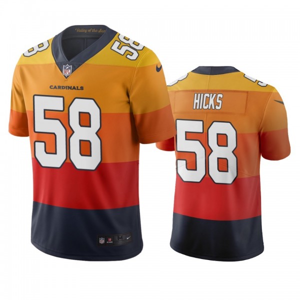 Arizona Cardinals #58 Jordan Hicks Sunset Orange Vapor Limited City Edition NFL Jersey