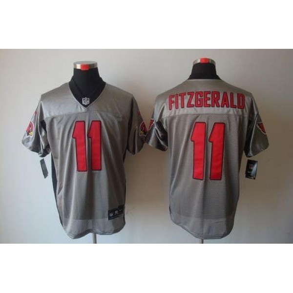 Nike Cardinals #11 Larry Fitzgerald Grey Shadow Men's Stitched NFL Elite Jersey