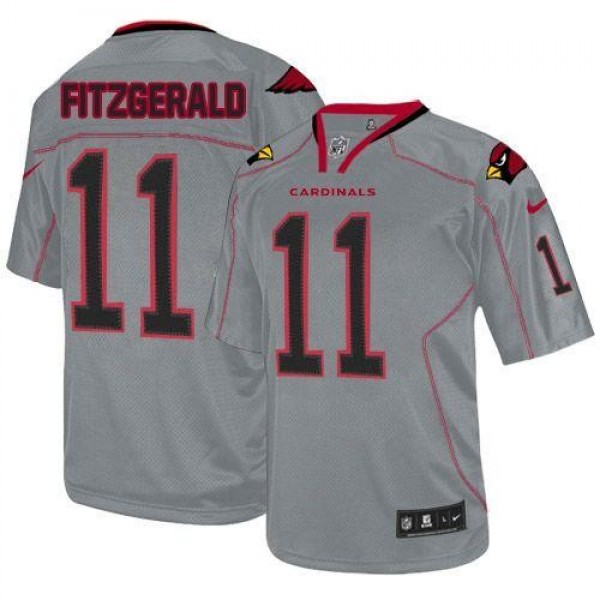 Nike Cardinals #11 Larry Fitzgerald Lights Out Grey Men's Stitched NFL Elite Jersey