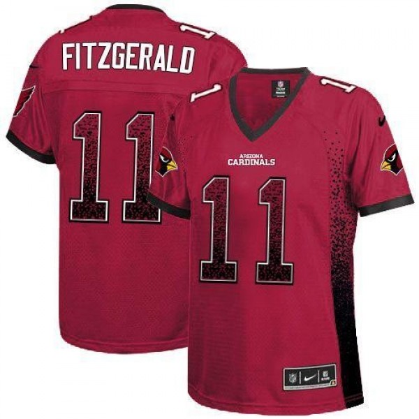 Women's Cardinals #11 Larry Fitzgerald Red Team Color Stitched NFL Elite Drift Jersey