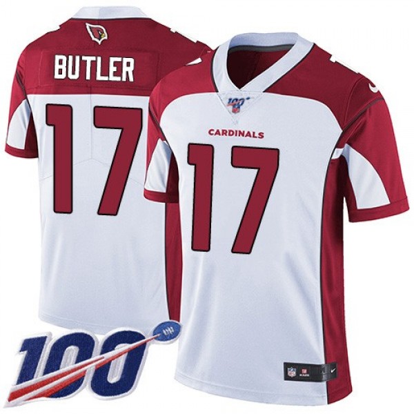 Nike Cardinals #17 Hakeem Butler White Men's Stitched NFL 100th Season Vapor Limited Jersey