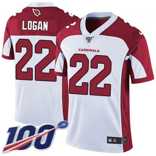 Nike Cardinals #22 T.J. Logan White Men's Stitched NFL 100th Season Vapor Limited Jersey