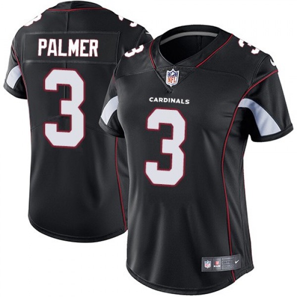 Women's Cardinals #3 Carson Palmer Black Alternate Stitched NFL Vapor Untouchable Limited Jersey