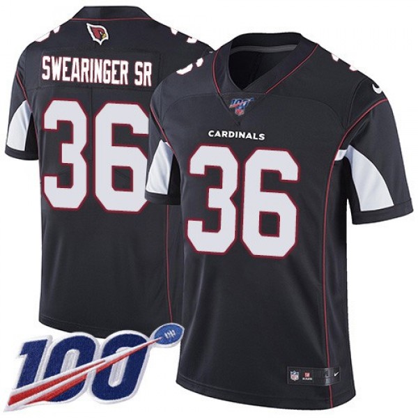 Nike Cardinals #36 D.J. Swearinger Sr. Black Alternate Men's Stitched NFL 100th Season Vapor Limited Jersey