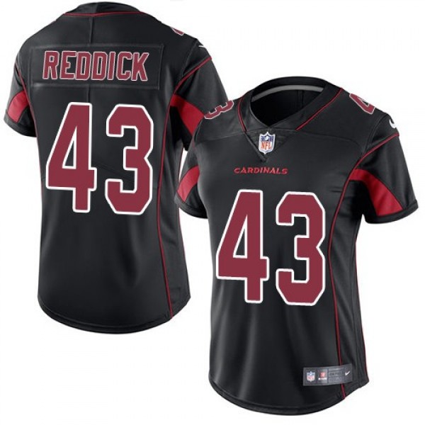 Women's Cardinals #43 Haason Reddick Black Stitched NFL Limited Rush Jersey