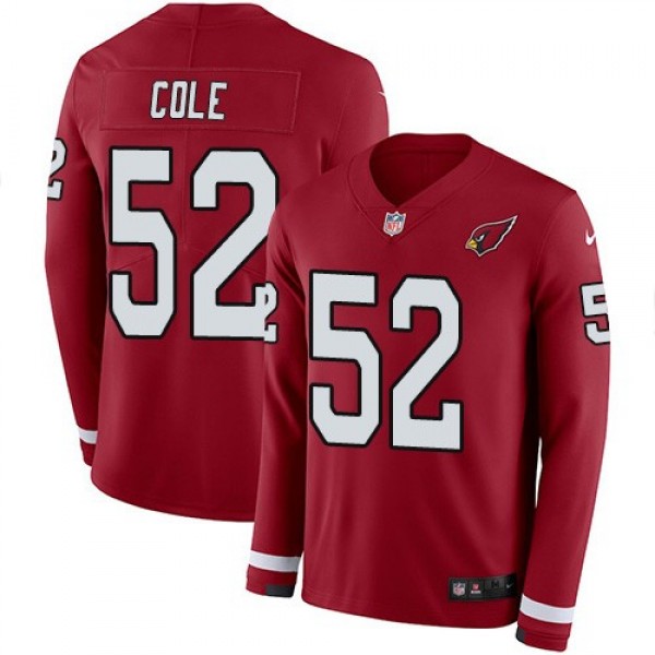 Nike Cardinals #52 Mason Cole Red Team Color Men's Stitched NFL Limited Therma Long Sleeve Jersey