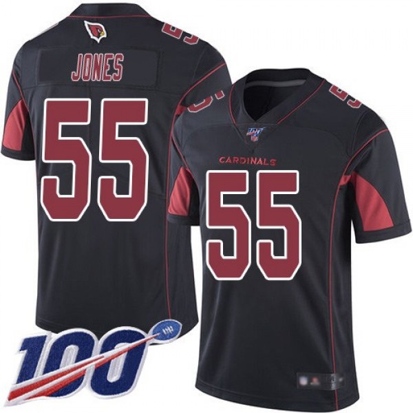 Nike Cardinals #55 Chandler Jones Black Men's Stitched NFL Limited Rush 100th Season Jersey