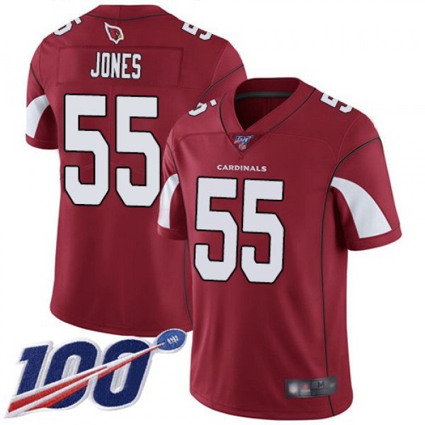 Nike Cardinals #55 Chandler Jones Red Team Color Men's Stitched NFL 100th Season Vapor Limited Jersey