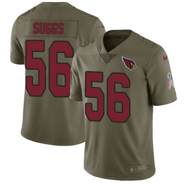 Nike Cardinals #56 Terrell Suggs Olive Men's Stitched NFL Limited 2017 Salute to Service Jersey