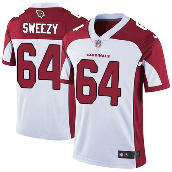 Nike Cardinals #64 J.R. Sweezy White Men's Stitched NFL Vapor Untouchable Limited Jersey