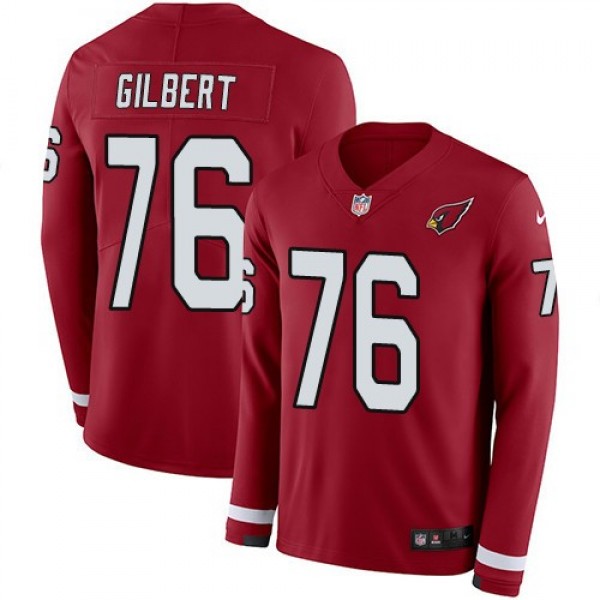 Nike Cardinals #76 Marcus Gilbert Red Team Color Men's Stitched NFL Limited Therma Long Sleeve Jersey
