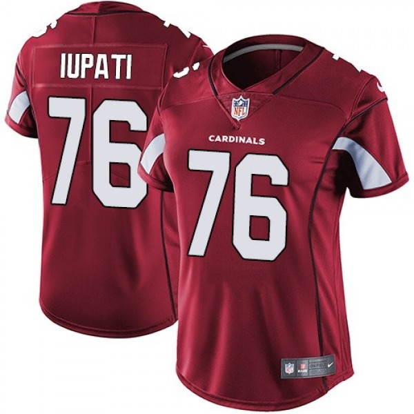 Women's Cardinals #76 Mike Iupati Red Team Color Stitched NFL Vapor Untouchable Limited Jersey