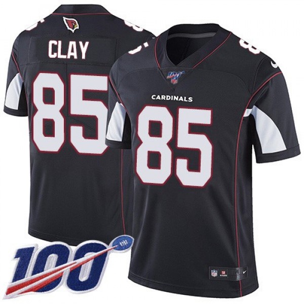 Nike Cardinals #85 Charles Clay Black Alternate Men's Stitched NFL 100th Season Vapor Limited Jersey