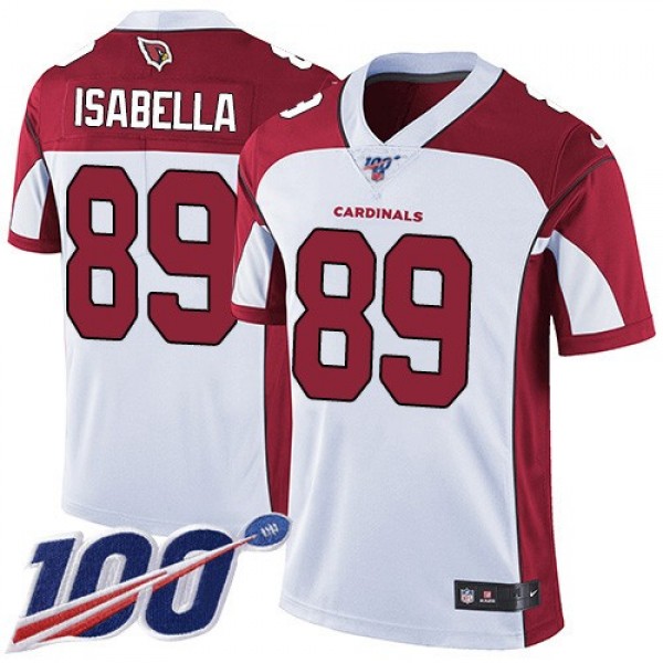 Nike Cardinals #89 Andy Isabella White Men's Stitched NFL 100th Season Vapor Limited Jersey