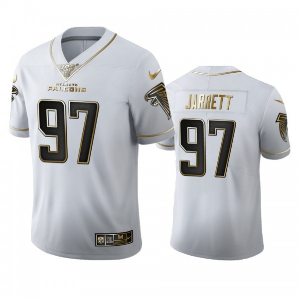 Atlanta Falcons #97 Grady Jarrett Men's Nike White Golden Edition Vapor Limited NFL 100 Jersey