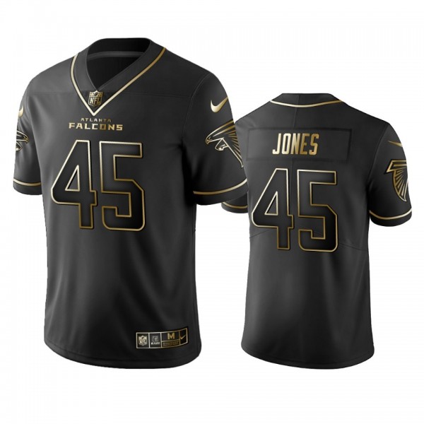 Falcons #45 Deion Jones Men's Stitched NFL Vapor Untouchable Limited Black Golden Jersey