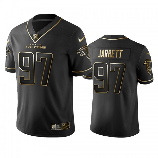 Falcons #97 Grady Jarrett Men's Stitched NFL Vapor Untouchable Limited Black Golden Jersey