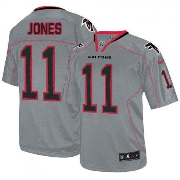 Nike Falcons #11 Julio Jones Lights Out Grey Men's Stitched NFL Elite Jersey