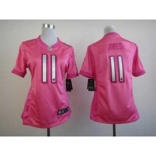 Women's Falcons #11 Julio Jones Pink Be Luv'd Stitched NFL Elite Jersey