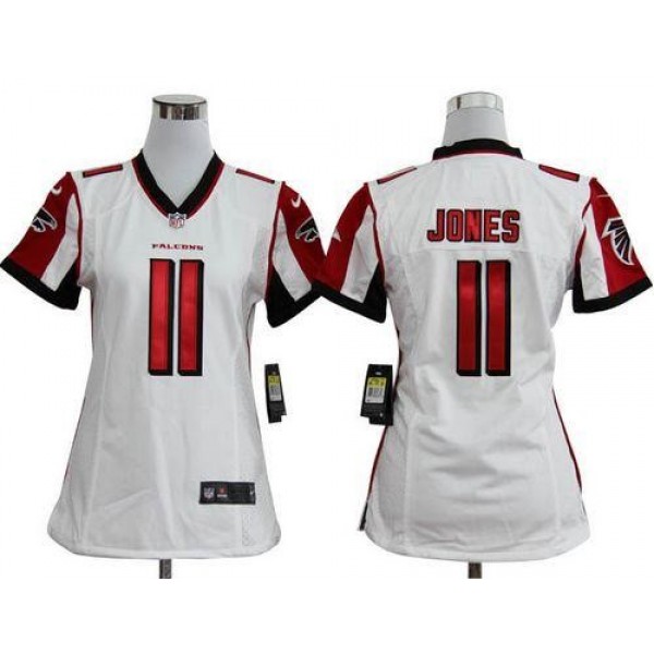 Women's Falcons #11 Julio Jones White Stitched NFL Elite Jersey