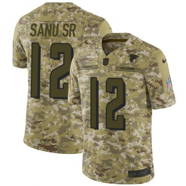 Nike Falcons #12 Mohamed Sanu Sr Camo Men's Stitched NFL Limited 2018 Salute To Service Jersey