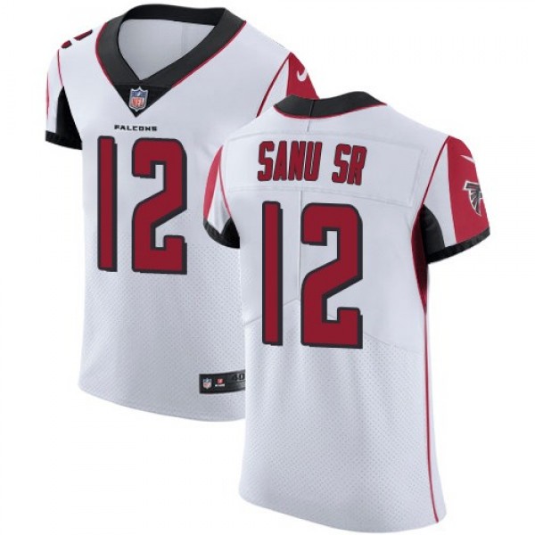 Nike Falcons #12 Mohamed Sanu Sr White Men's Stitched NFL Vapor Untouchable Elite Jersey
