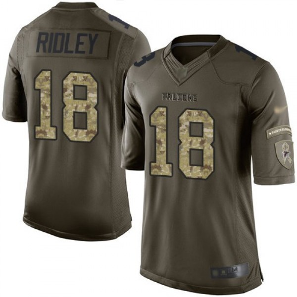 Nike Falcons #18 Calvin Ridley Green Men's Stitched NFL Limited 2015 Salute to Service Jersey