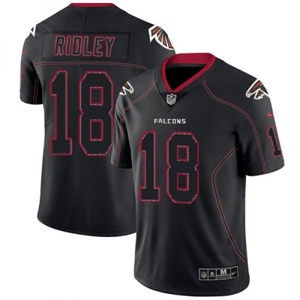 Nike Falcons #18 Calvin Ridley Lights Out Black Men's Stitched NFL Limited Rush Jersey