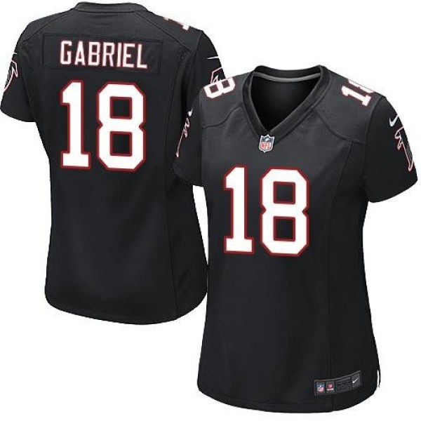 Women's Falcons #18 Taylor Gabriel Black Alternate Stitched NFL Elite Jersey