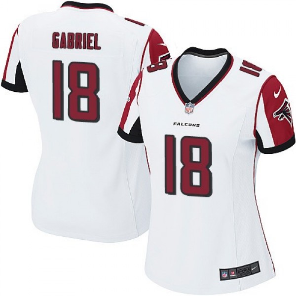 Women's Falcons #18 Taylor Gabriel White Stitched NFL Elite Jersey