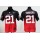 Nike Falcons #21 Deion Sanders Black/Red Men's Stitched NFL Elite Fadeaway Fashion Jersey