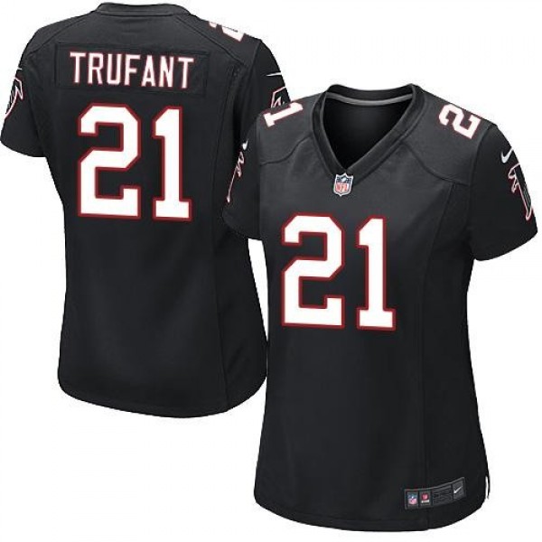 Women's Falcons #21 Desmond Trufant Black Alternate Stitched NFL Elite Jersey