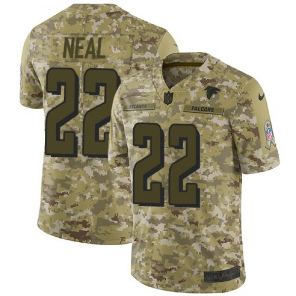 Nike Falcons #22 Keanu Neal Camo Men's Stitched NFL Limited 2018 Salute To Service Jersey