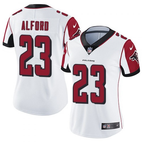 Women's Falcons #23 Robert Alford White Stitched NFL Vapor Untouchable Limited Jersey