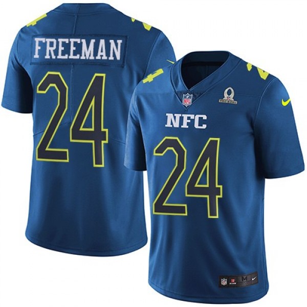 Nike Falcons #24 Devonta Freeman Navy Men's Stitched NFL Limited NFC 2017 Pro Bowl Jersey