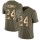 Nike Falcons #24 Devonta Freeman Olive/Gold Men's Stitched NFL Limited 2017 Salute To Service Jersey