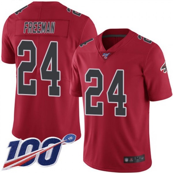 Nike Falcons #24 Devonta Freeman Red Men's Stitched NFL Limited Rush 100th Season Jersey