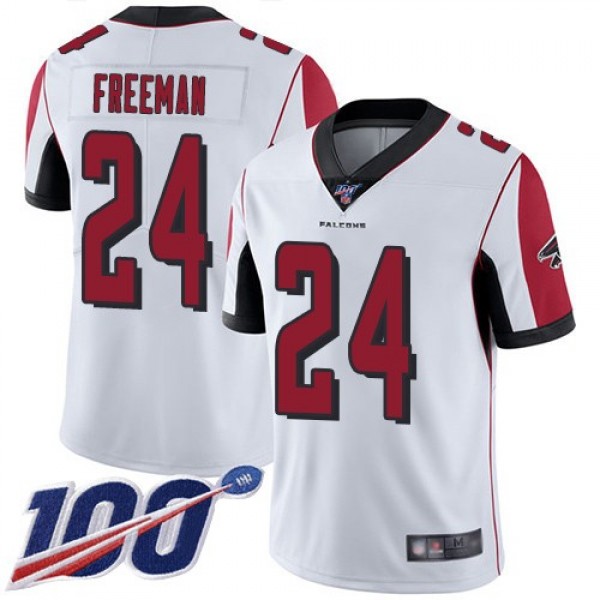 Nike Falcons #24 Devonta Freeman White Men's Stitched NFL 100th Season Vapor Limited Jersey