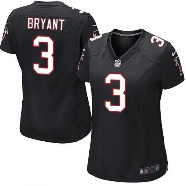 Women's Falcons #3 Matt Bryant Black Alternate Stitched NFL Elite Jersey