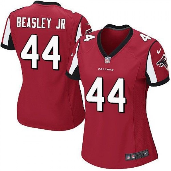 Women's Falcons #44 Vic Beasley Jr Red Team Color Stitched NFL Elite Jersey