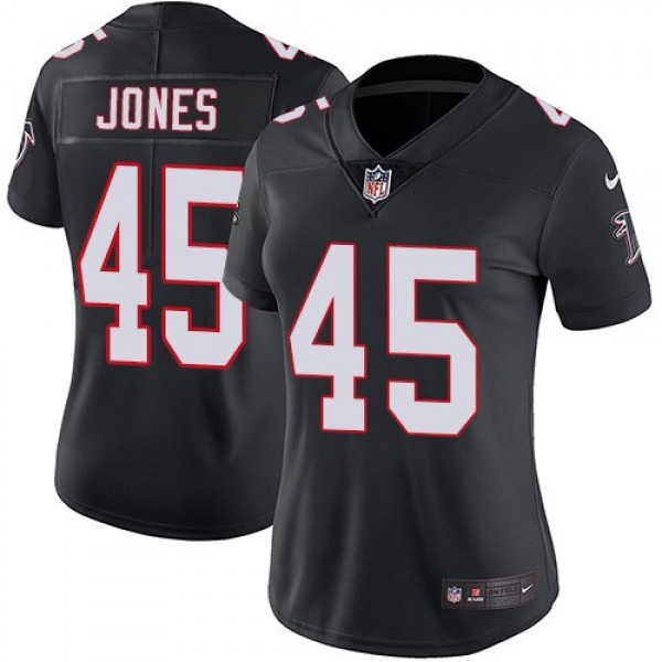 Women's Falcons #45 Deion Jones Black Alternate Stitched NFL Vapor Untouchable Limited Jersey
