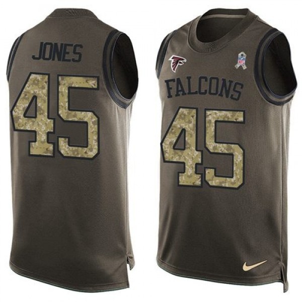 Nike Falcons #45 Deion Jones Green Men's Stitched NFL Limited Salute To Service Tank Top Jersey