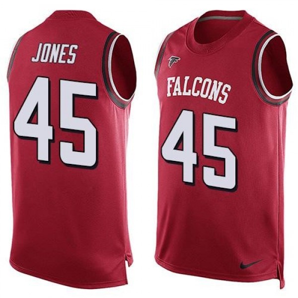 Nike Falcons #45 Deion Jones Red Team Color Men's Stitched NFL Limited Tank Top Jersey