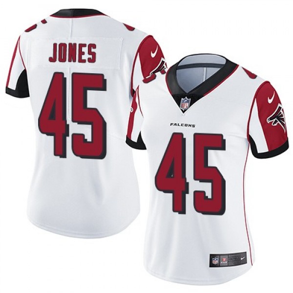 Women's Falcons #45 Deion Jones White Stitched NFL Vapor Untouchable Limited Jersey