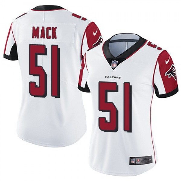 Women's Falcons #51 Alex Mack White Stitched NFL Vapor Untouchable Limited Jersey